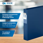 Davis Group Super économie, Reliure à anneaux en “D” inclinés 1.5 po, paquet de 6 – Bleu Royal-Anneau En D, Non Verrouillable