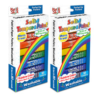 Kwik Stix - TPG699-2 Bâtons de peinture à la tempera - couleurs arc-en-ciel - 10 par paquet - 2 paquets-Peintures Kwik Stix : Les bâtons de peinture à la tempera Kwik Stix éliminent le désordre de la peinture tout en conservant tout le plaisir. Ces peintures à séchage rapide sèchent en moins de 90 secondes, offrant un plaisir sans désordre pour les enfants de tous âges.