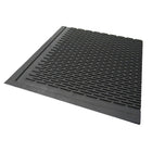 Edgewood Low Profile Rubber Scraper Mat - 3' W x 5' L - Black-Easy to handle (lightweight)