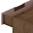 Manhattan Comfort - Rockefeller ensemble de commodes de chambre à coucher style milieu du siècle - nature et rose pâle - lot de 2-Assemblage à domicile requis Tout le matériel inclus
