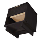Manhattan Comfort Granville 18.11" Modern 1-Drawer Nightstand 2-Piece Set - Black-30 Day Limited Manufacturer's Warranty