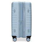 Travelite Epicure 24" Hardside Medium Checked Spinner Luggage - Niagara Mist-Deluxe interior with 5 pockets: mesh pocket, wet pocket, privacy pocket, compression panel with 2 lining pockets and includes laundry bag