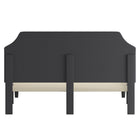 Flash Furniture - Lit plateforme Brighton très grand touffeté en tissu gris foncé-Rembourrage en tissu gris foncé