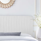 Modway Milenna Channel Tufted Upholstered Fabric Full/Queen Headboard - White-Multiple Mounting Positions