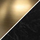 Hudson&Canal Reagan 17.75" Tall Table Lamp with Glass Shade - Brass/ Black Marble/White Milk-Product Dimensions: 8" L x 8" W x 18" H