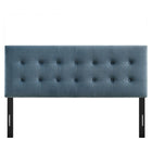 Modway Emily Stain-Resistant Performance Velvet Full Size Headboard - Cadet Blue-Assembly Required