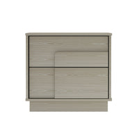 Manhattan Comfort Horizon 21.7" Modern Nightstand - Whitewashed Oak-Modern Nightstand for Bedroom and Living Room Use