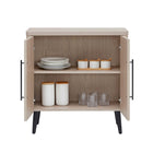 Manhattan Comfort Jodie 31.1" Mid-Century Modern Accent Cabinet - Whitewashed Oak-15.7" L x 31.1" W x 32" H