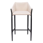Zuo Andover Barstool - Beige-Comfy and durable polyester fabric