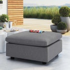 Modway Commix Sunbrella Outdoor Patio Ottoman - Grey-All-Weather Sunbrella Cushion Covers
