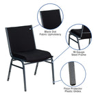 Flash Furniture HERCULES Series Heavy Duty Stack Chair - Black Dot Fabric-Contoured Cushions