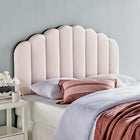 Modway - Veronique Performance Velvet Tête de lit jumelée, Rose-Revêtement en velours de performance