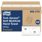 Tork Premium Soft Xpress 3 panneaux Essuie-mains multifold - paquet de 16-Avantages en un coup d’œil : Qualité premium, Impression attrayante des feuilles de Tork, Certifié FSC, Certifié cma compostable, Boîte de transport facile à manipuler, Idéal pour les toilettes à circulation moyenne