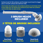 Bell+Howell Scrubtastic Power Scrubber with 3 Brush Heads - White -Cordless scrubbing makes cleaning a breeze and hassle-free, plug- in and charge scrubtastic for the first time for 4-hours, followed by 4-hours to 6-hour subsequent charges after each use, secure that all parts are connected and firmly attached together to ensure proper charging