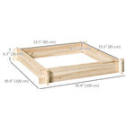 Outsunny Screwless Raised Garden Bed - 395" L x 395" W x 65" H - Natural-No-bottom design makes it perfect for long rooted plants