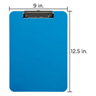 JAM Paper - Presse-papiers en plastique avec pince métallique discrète - format lettre (9 x 12 -5) - bleu-Nos presse-papiers sont dotés d'un clip en métal durable pour fixer les papiers et d'un ressort robuste et durable.