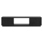 Hudson&Canal Dorian TV Stand for TV's up to 78" - Black Grain-A modern contemporary design accommodates TVs up to 78" for your entertaining space