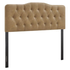 Modway Annabel Faux Leather Queen Headboard - Toast-Faux Leather Upholstery