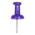 JAM Paper Colourful Push Pins - Purple - 100 Pack-Quantity: 100 Push Pins | Durable and reusable thumbtacks designed for a long lasting, strong hold