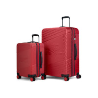 Reebok GO Collection 2-Piece Hardside Luggage Set - Red-Made of ABS and polycarbonate