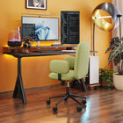 Zuo Lionel Office Chair - Olive Green-Dimensions: 26.0" L x 26.0" W x 37.4" H
