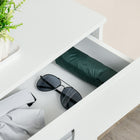 HOMCOM Modern Shoe Cabinet with 3 Drawers for 16 Pairs - White-Raised cabinet feet can effectively prevent damp  