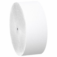 Scott - Papier hygiénique en rouleau géant grande capacité sans mandrin Scott Essential - 1 épaisseur - blanc - paquet de 12-2 300 pi/rouleau, 12 rouleaux de papier hygiénique format géant grande capacité sans mandrin Scott/caisse, 27 600 pi/caisse
