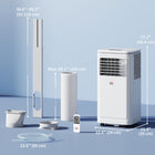 HOMCOM 8000 BTU Portable Air Conditioner - Cream-Sleep mode and 24-hour timer for peaceful rest 