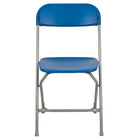 Flash Furniture HERCULES Series Premium Blue Plastic Folding Chair - 10 Pack-Set of 10 Blue Plastic Folding Chairs
