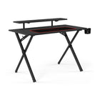 Emerge Vizon 47" Gaming Desk - Black-Black and carbon fiber laminate gaming desk
