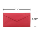 JAM Paper Enveloppes format livret Bright Hue en papier recyclé avec ferm. gom., 3 7/8 x 7 1/2 po, rouge festif, 100/pqt-Ouverture : latérale