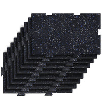 Edgewood IN2FIT Interlocking Impact and Sound Absorbing Fitness Tile - 16.6" x 23.5" - Berry - 9 Pack-Perfect for home exercise rooms, home gyms, rec rooms