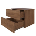 Nexera James Nightstand With 2-Drawers - Walnut-Modern flair and design