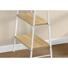 Monarch Specialties 7529 48" Computer Desk - Natural/White Metal-Great for small workspaces in need of storage options, this 3-tier writing desk has a space-saving, open-concept design and is finished on all sides for flexible placement anywhere in your home office