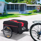 Aosom Bike Cargo Trailer with Removable Cover-Removable and washable resistant and durable fabric to keep clean, disinfected and fresh for new use
