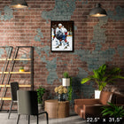 Doug Gilmour Maple Leafs Action - Framed Canvas - 22" x 31"-Officially licensed by the NHL and NHLPA