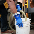 Atlas Full PVC Coating Extra Rough Finish 12" Gauntlet Glove - Cotton Liner - Blue - Large-Blue coating