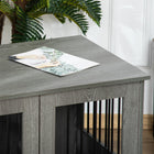 PawHut 29.5" H Dog Kennel End Table - Grey-Colour: Grey 