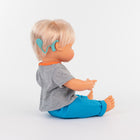 Miniland Educational - Poupée bébé fille caucasienne avec appareil auditif 15 po - Dans un sac en polyéthylène-Anatomiquement correct