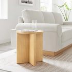 Modway Silas Round Wood Side Table - Natural-Round Side Table