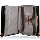 Champs Vintage Muse 3-Piece Luggage Set - Black/Tan-Telescopic Handle