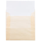 JAM Paper - Enveloppes d'invitation carrées en vélin translucide - 5,5 po x 5,5 po - ivoire ocre printanier - paquet de 25 (1591909)-Quantité : 25 enveloppes par paquet