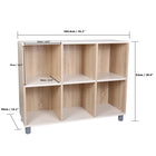 Beleduc Furniture - étagère en bois Napoli -de rangement pour compartiment de classe à 6 cubes - naturel-2 étagères spacieuses comprenant chacune 3 compartiments permettent de ranger les fournitures de manière ordonnée