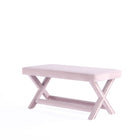Manhattan Comfort - Abigail banc ottoman capitonné en velours style milieu du siècle 42,12" - rose-Coussin passepoilé de haute qualité avec rembourrage en mousse moelleuse pour plus de confort et de style