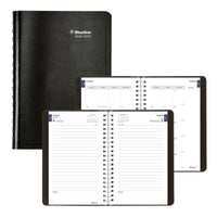 Blueline Daily/Monthly Academic Planner - August to July - Soft Cover - 8" H x 5" W - Black - English-12 Months, August to July