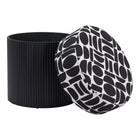 Zuo Boto Storage Ottoman - Black/White-6