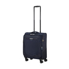 American Tourister SummerRide Expandable Spinner Carry On - Navy-Four dual, airflow Spinner wheels so you can easily roll an upright case