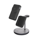 Adam Elements Mag 5 Magnetic 5-in-1 Wireless Charging Station with power Bank - Black-Dedicated Charging Area: Charges your power bank and serves as a magnetic wireless charging pad, ensuring your power bank is always ready before you head out