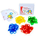 edxeducation - Ensemble de galets arc-en-ciel imbriqués - Ensemble de 96-Emballé dans un récipient en plastique robuste
