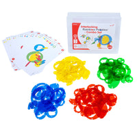 edxeducation - Ensemble de galets arc-en-ciel imbriqués - Ensemble de 96-Emballé dans un récipient en plastique robuste
